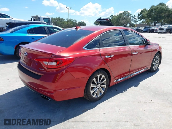 2017 Hyundai Sonata Sport with VIN 5NPE34AF2HH468155, listed as a IAAI auction lot 40411186 with 75,887 mi miles and . Bid and sale history available at DreamBid. Image 4.