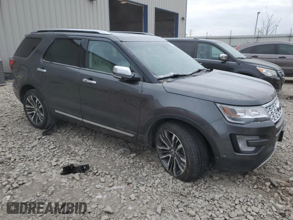 2016 Ford Explorer Platinum with VIN 1FM5K8HT2GGC58644, listed as a Copart auction lot 41653235 with Not Provided miles and Salvage Title. Bid and sale history available at DreamBid. Image 4.