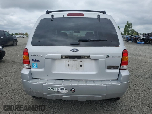 2005 Ford Escape Hybrid with VIN 1FMCU96H75KC95236, listed as a Copart auction lot 54528685 with 186,511 mi miles and Clean title. Bid and sale history available at DreamBid. Image 6.