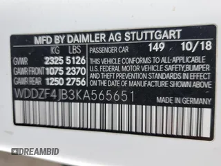 2019 Mercedes-Benz E-Class E 300 with VIN WDDZF4JB3KA565651, listed as a Copart auction lot 42371535 with 132,756 mi miles and Clean Title. Bid and sale history available at carsss.com. Image 12.