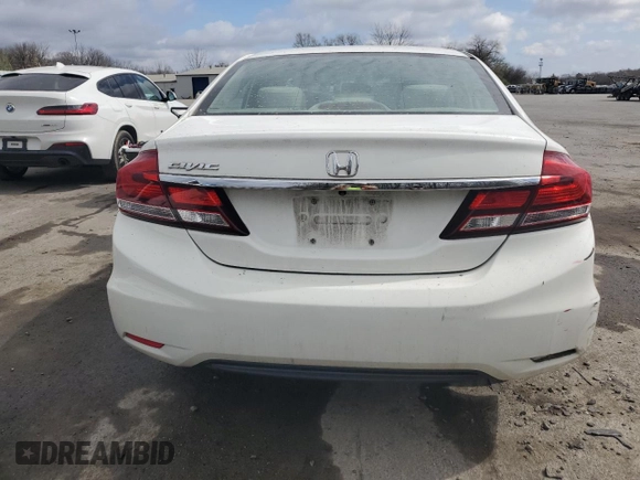 2014 Honda Civic Sedan LX with VIN 2HGFB2F52EH514682, listed as a Copart auction lot 50954965 with 134,401 mi miles and Salvage Title. Bid and sale history available at carsss.com. Image 6.