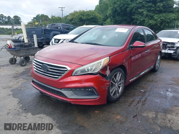 2015 Hyundai Sonata Sport z VIN 5NPE34AB6FH231128, wystawiony jako IAAI lot #42356554 z przebiegiem 177 296 mil mil oraz . Historia ofert i sprzedaży dostępna na DreamBid. Obrazek 17.