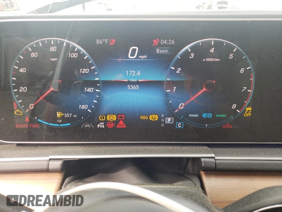2023 Mercedes-Benz GLS 450 with VIN 4JGFF5KE4PA989645, listed as a Copart auction lot 52894384 with 5,365 mi miles and . Bid and sale history available at DreamBid. Image 9.