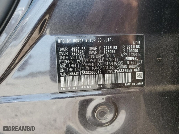2016 Acura RLX Tech Pkg with VIN JH4KC1F55GC000317, listed as a Copart auction lot 71071264 with 107,861 mi miles and Salvage Title. Bid and sale history available at carsss.com. Image 13.
