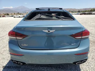2018 Genesis G80 3.3T Sport with VIN KMHGN4JB8JU226624, listed as a Copart auction lot 66974224 with 67,392 mi miles and Salvage Title. Bid and sale history available at carsss.com. Image 6.