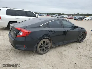 2021 Honda Civic Sedan Sport with VIN 2HGFC2F8XMH527895, listed as a Copart auction lot 46452195 with 91,402 mi miles and Salvage Title. Bid and sale history available at carsss.com. Image 3.
