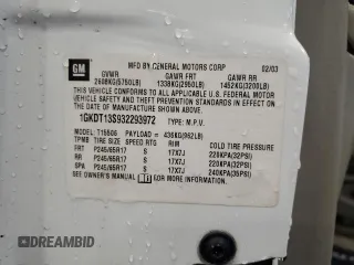 2003 GMC Envoy SLE with VIN 1GKDT13S932293972, listed as a Copart auction lot 45698505 with Not Provided miles and Non Repairable. Bid and sale history available at carsss.com. Image 14.