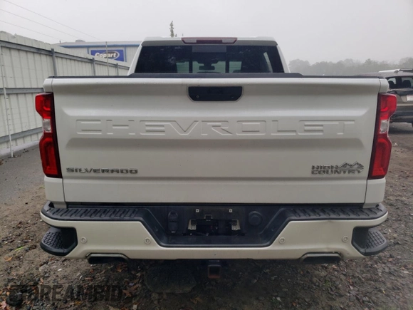 2019 Chevrolet Silverado 1500 High Country with VIN 3GCUYHEL7KG291171, listed as a Copart auction lot 44822445 with 0 mi miles and Salvage Title. Bid and sale history available at carsss.com. Image 6.