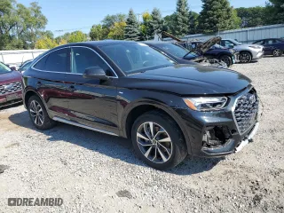 2023 Audi Q5 Sportback S line Premium Plus with VIN WA15AAFYXP2108382, listed as a Copart auction lot 70910494 with 25,081 mi miles and Salvage Title. Bid and sale history available at carsss.com. Image 4.