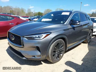 2020 Infiniti QX50 ESSENTIAL with VIN 3PCAJ5M3XLF119022, listed as a IAAI auction lot 41886633 with 55,650 mi miles. Bid and sale history available at carsss.com. Image 2.