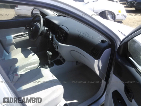 2007 Hyundai Accent GLS with VIN KMHCN46C97U131224, listed as a IAAI auction lot 25910584 with 89,432 mi miles. Bid and sale history available at carsss.com. Image 5.