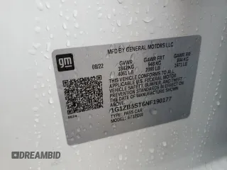 2022 Chevrolet Malibu LS with VIN 1G1ZB5ST6NF190177, listed as a Copart auction lot 82576444 with Not Provided miles and Salvage Title. Bid and sale history available at DreamBid. Image 12.