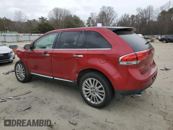 2011 Lincoln MKX with VIN 2LMDJ8JK9BBJ28204, listed as a Copart auction lot 47847875 with Not Provided miles and Salvage Title. Bid and sale history available at DreamBid. Image 2.