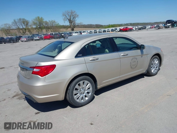 2014 Chrysler 200 LX with VIN 1C3CCBAGXEN171400, listed as a IAAI auction lot 42139655 with 92,188 mi miles and . Bid and sale history available at carsss.com. Image 4.