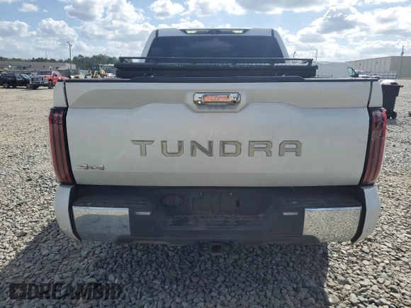 2024 Toyota Tundra 1794 Edition with VIN 5TFMA5DB2RX144001, listed as a Copart auction lot 77356464 with 30,577 mi miles and Salvage title. Bid and sale history available at DreamBid. Image 6.
