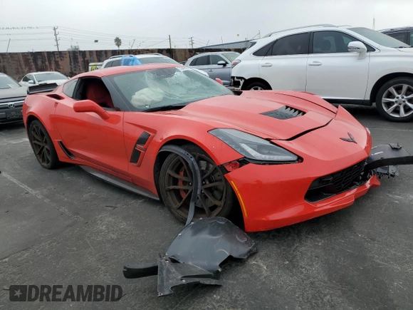 2017 Chevrolet Corvette Grand Sport 2LT with VIN 1G1YY2D79H5112303, listed as a Copart auction lot 73405874 with 23,745 mi miles and Salvage Title. Bid and sale history available at carsss.com. Image 4.