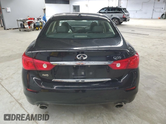 2014 Infiniti Q50 Premium with VIN JN1BV7AR9EM701056, listed as a Copart auction lot 51311135 with 80,387 mi miles and Salvage Title. Bid and sale history available at carsss.com. Image 6.