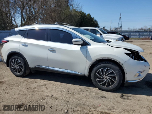 2018 Nissan Murano SV z VIN 5N1AZ2MG0JN188192, wystawiony jako Copart lot #53787465 z przebiegiem 63 445 mil mil oraz Czysty tytuł • Clean title. Historia ofert i sprzedaży dostępna na DreamBid. Obrazek 4.