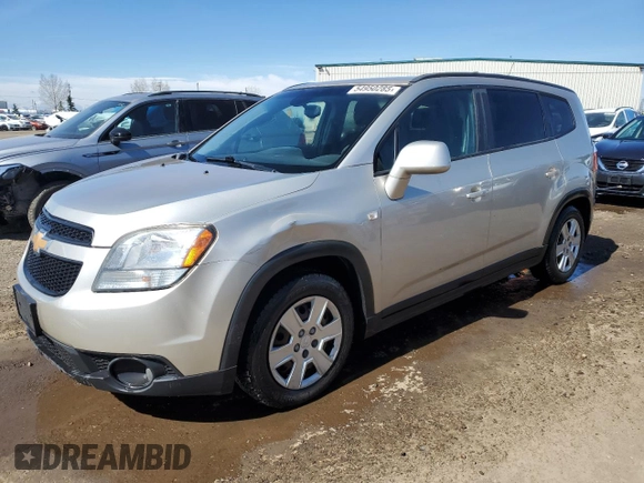 2012 Chevrolet Orlando 1LT z VIN KL77P2EM4CK576746, wystawiony jako Copart lot #54950285 z przebiegiem 183 399 mil mil oraz Szkody całkowita. Historia ofert i sprzedaży dostępna na DreamBid. Obrazek 1.
