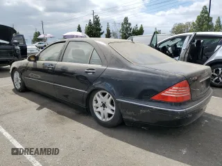 2003 Mercedes-Benz S-Class 4.3L with VIN WDBNG70J63A345310, listed as a Copart auction lot 68399354 with 154,520 mi miles and Clean Title. Bid and sale history available at carsss.com. Image 2.