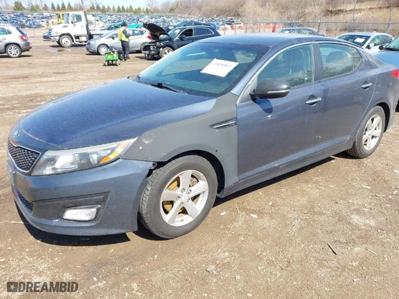 2015 Kia Optima LX with VIN 5XXGM4A78FG481757, listed as a IAAI auction lot 41890803 with 111,409 mi miles. Bid and sale history available at carsss.com. Image 2.