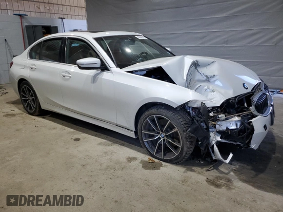 2021 BMW 3 Series 330i xDrive with VIN 3MW5R7J01M8B73697, listed as a Copart auction lot 48688115 with Not Provided miles and Salvage Title. Bid and sale history available at DreamBid. Image 4.