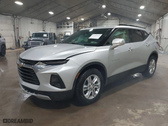 2021 Chevrolet Blazer LT with VIN 3GNKBHRS6MS504418, listed as a IAAI auction lot 41408944 with 53,855 mi miles. Bid and sale history available at carsss.com. Image 2.