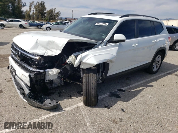 2023 Volkswagen Atlas SE with VIN 1V2KR2CAXPC526268, listed as a Copart auction lot 48411415 with 19,075 mi miles and Salvage title. Bid and sale history available at DreamBid. Image 1.