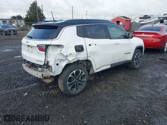 2022 Jeep Compass Limited with VIN 3C4NJDCB3NT203580, listed as a IAAI auction lot 42011823 with 34,844 mi miles and . Bid and sale history available at DreamBid. Image 4.
