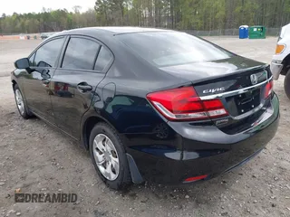 2014 Honda Civic Sedan LX with VIN 2HGFB2F54EH508561, listed as a IAAI auction lot 41922290 with 168,046 mi miles. Bid and sale history available at carsss.com. Image 3.