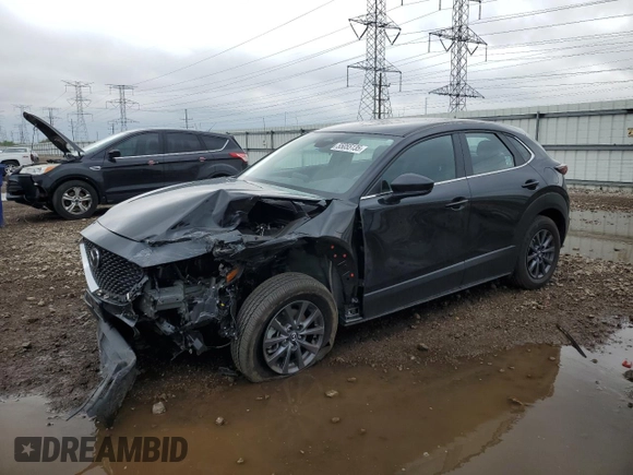 2024 Mazda CX-30 S with VIN 3MVDMBAM3RM610096, listed as a Copart auction lot 55055135 with 15,207 mi miles and Salvage title. Bid and sale history available at DreamBid. Image 1.