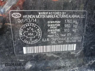 2015 Hyundai Elantra SE with VIN 5NPDH4AE4FH598813, listed as a Copart auction lot 65006625 with 161,770 mi miles and Salvage title. Bid and sale history available at DreamBid. Image 13.