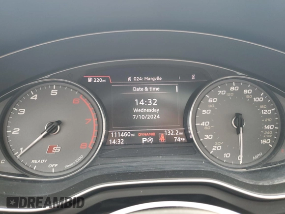 2018 Audi S4 Premium Plus with VIN WAUB4AF49JA059277, listed as a Copart auction lot 62428754 with 111,460 mi miles and Salvage Title. Bid and sale history available at carsss.com. Image 9.