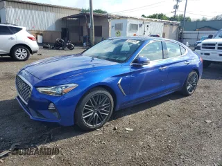 2019 Genesis G70 Advanced with VIN KMTG34LE4KU014629, listed as a Copart auction lot 63456695 with 45,662 mi miles and Salvage title. Bid and sale history available at DreamBid. Image 1.