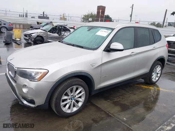 2015 BMW X3 sDrive28i with VIN 5UXWZ7C57F0F76274, listed as a IAAI auction lot 41479655 with 116,929 mi miles. Bid and sale history available at carsss.com. Image 2.