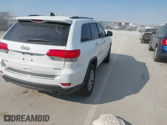 2015 Jeep Grand Cherokee Limited with VIN 1C4RJFBGXFC100325, listed as a IAAI auction lot 41700909 with 1 mi miles. Bid and sale history available at carsss.com. Image 4.