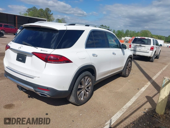 2020 Mercedes-Benz GLE 350 with VIN 4JGFB4KE2LA089441, listed as a IAAI auction lot 41794630 with 67,358 mi miles and . Bid and sale history available at DreamBid. Image 4.