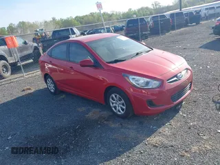 2014 Hyundai Accent GLS with VIN KMHCT4AE1EU739427, listed as a IAAI auction lot 42101934 with 29,298 mi miles. Bid and sale history available at carsss.com. Image 1.