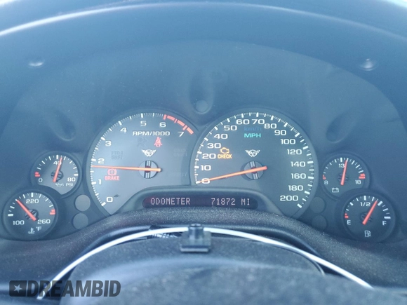 2001 Chevrolet Corvette with VIN 1G1YY22G515114977, listed as a Copart auction lot 82320124 with 71,872 mi miles and Salvage Title. Bid and sale history available at carsss.com. Image 9.
