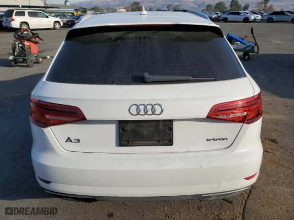2018 Audi A3 Sportback e-tron Premium with VIN WAUUPBFF4JA115178, listed as a Copart auction lot 84593264 with 90,913 mi miles and Salvage Title. Bid and sale history available at carsss.com. Image 6.