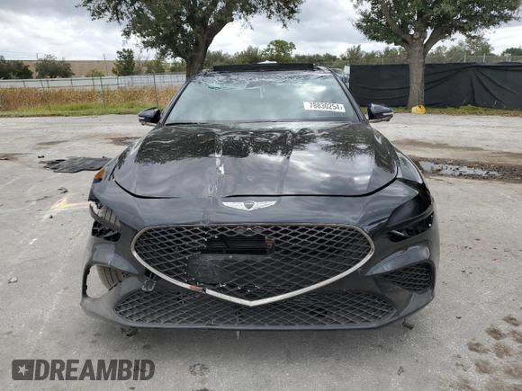 2023 Genesis G70 3.3T with VIN KMTG54TE9PU123542, listed as a Copart auction lot 78830254 with 23,782 mi miles and Salvage Title. Bid and sale history available at DreamBid. Image 5.