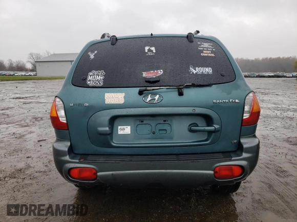 2001 Hyundai Santa Fe GLS with VIN KM8SC83D11U103866, listed as a Copart auction lot 88311825 with 201,152 mi miles and Salvage Title. Bid and sale history available at carsss.com. Image 6.