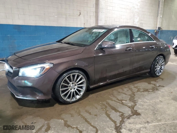 2018 Mercedes-Benz CLA with VIN WDDSJ4GB7JN646571, listed as a Copart auction lot 46598725 with NaN miles and Clean Title. Bid and sale history available at carsss.com. Image 1.