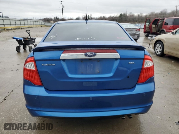 2012 Ford Fusion SEL with VIN 3FAHP0JA6CR245935, listed as a Copart auction lot 44125735 with 249,867 mi miles and Salvage Title. Bid and sale history available at carsss.com. Image 6.