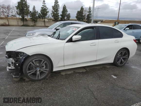 2023 BMW 3 Series 330i with VIN 3MW69FF00P8D78939, listed as a Copart auction lot 48805775 with 0 mi miles and Salvage Title. Bid and sale history available at carsss.com. Image 1.