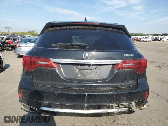 2017 Acura MDX Sport Hybrid w/Advance Pkg with VIN 5FRYD7H75HB001013, listed as a Copart auction lot 71366294 with 59,633 mi miles and Salvage Title. Bid and sale history available at carsss.com. Image 6.