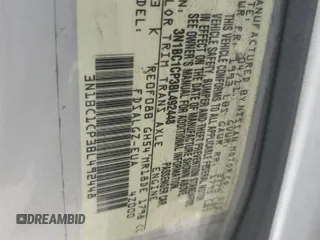 2011 Nissan Versa S with VIN 3N1BC1CP3BL492448, listed as a Copart auction lot 61236095 with 163,063 mi miles and Salvage title. Bid and sale history available at DreamBid. Image 12.