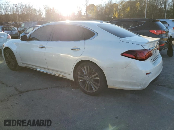 2018 Infiniti Q70 Luxe with VIN JN1BY1PR8JM370296, listed as a Copart auction lot 80748364 with Not provided miles and Salvage title. Bid and sale history available at DreamBid. Image 2.