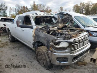 2022 Ram 3500 Laramie with VIN 3C63R3ML9NG141586, listed as a Copart auction lot 76458344 with 0 mi miles and Salvage Title. Bid and sale history available at carsss.com. Image 4.
