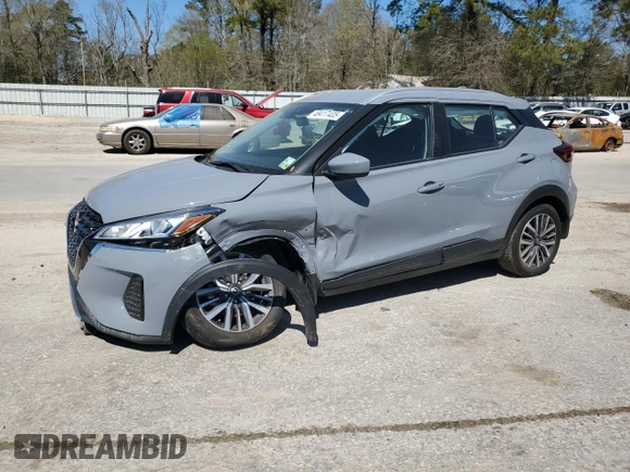 2024 Nissan Kicks SV with VIN 3N1CP5CV8RL475833, listed as a Copart auction lot 49417405 with 14,040 mi miles and Salvage Title. Bid and sale history available at DreamBid. Image 1.